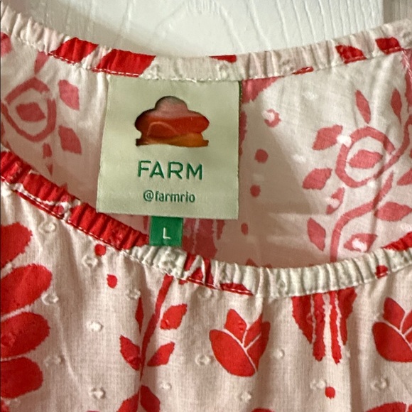 FARM Rio Red and White Floral Blouse-New - Picture 2 of 3